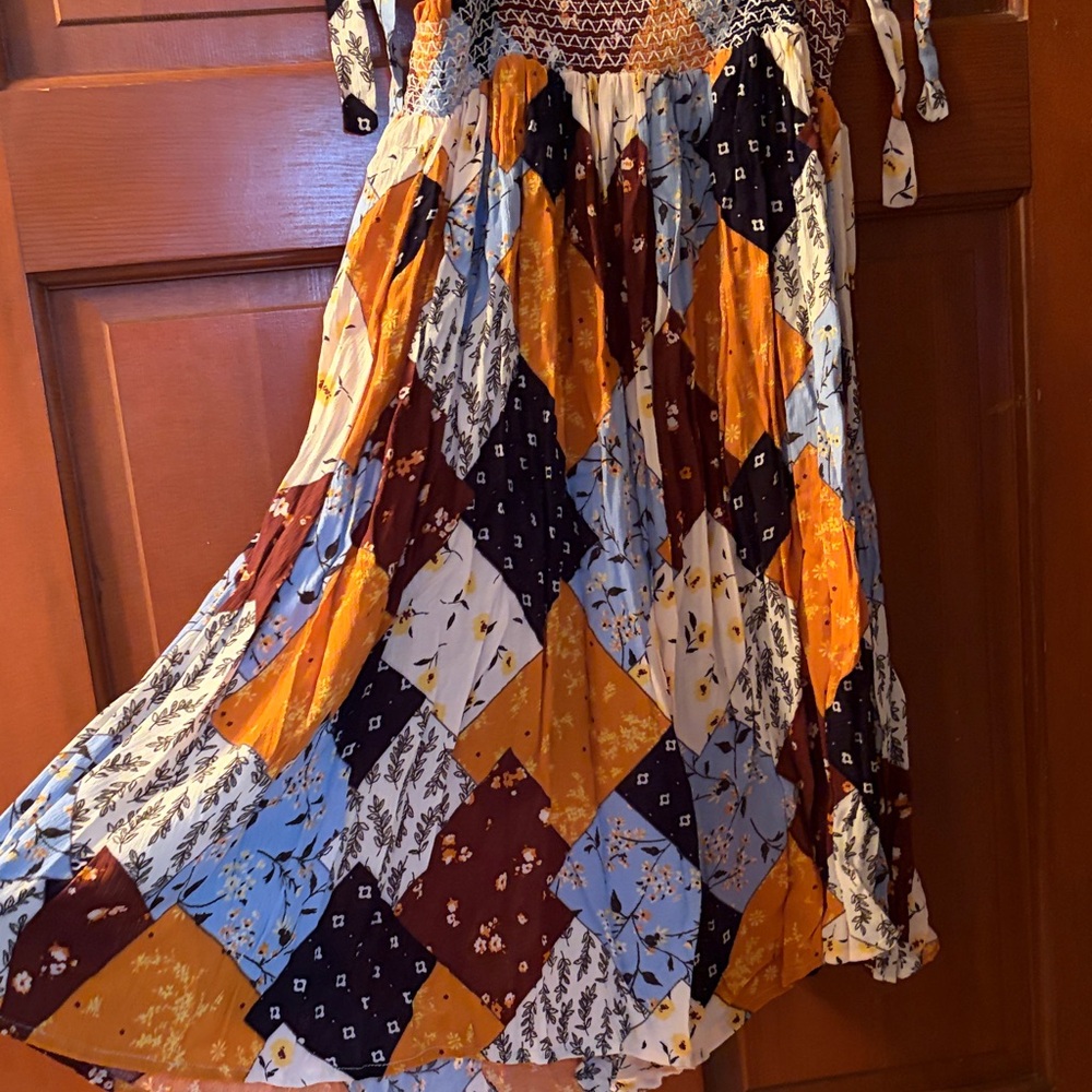 Patchwork Tie Top Romper - image 5